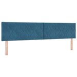 vidaXL Tête de lit design en blocs de diamant bleu foncé - 200 cm en velours
