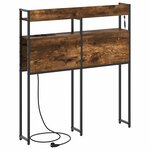 vidaXL Tête de lit avec étagère Chêne fumé 90 cm Bois d'ingénierie