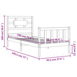 vidaXL Cadre de lit sans matelas bois de pin massif