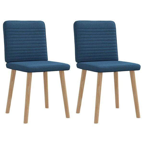 vidaXL Chaises à manger lot de 2 bleu tissu