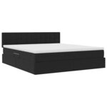 vidaXL Lit de Rangement avec tête de lit Noir 160 x 200 cm Velours