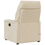 vidaXL Fauteuil de massage inclinable Crème Tissu