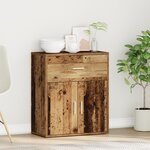 vidaXL Buffet avec tiroir Vieux bois 60 x 31 x 70 cm Bois d'ingénierie