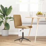 vidaXL Chaise à manger Marron Velours