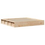 vidaXL Cadre de lit avec stockage Marron 200 x 200 cm Bois de pin