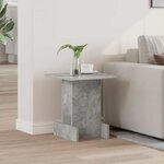 vidaXL Table d'appoint Gris béton 35 5 x 35 x 40 cm Bois d'ingénierie