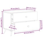 vidaXL Cabinet de chevet Chêne fumé 62 x 34 5 x 47 5 cm