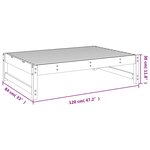 vidaXL Repose-pied de jardin 120x80 cm bois de pin massif