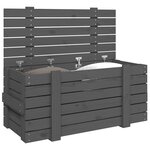 vidaXL Boîte de rangement Gris 91x40 5x42 cm Bois massif de pin