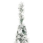 vidaXL Sapin de Noël artificiel escamotable avec neige floquée 100 LED