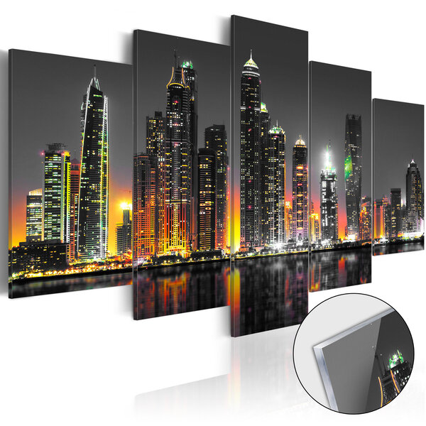 Tableau sur verre acrylique - desertic city [glass] l x h en cm 200x100