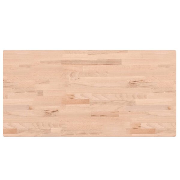 vidaXL Dessus de table 100x50x4 cm rectangulaire bois massif de hêtre