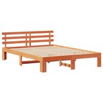 vidaXL Cadre de lit Marron 160 x 200 cm Bois de pin massif