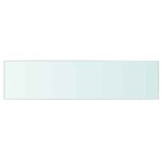 vidaXL Panneau d’étagère Verre transparent 60 x 15 cm