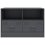 vidaXL Meubles TV 2 Pièces anthracite 67x39x44 cm acier