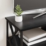 vidaXL Meuble TV Chêne noir 90 x 33 x 45 cm Bois d'ingénierie et acier