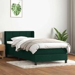 vidaXL Sommier à lattes de lit et matelas vert foncé 80x220 cm velours