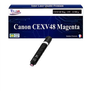 T3AZUR - Toner compatible avec Canon iR-C1325iF  iR-C1335iF  iR-C1335iFC  CEXV48 Magenta