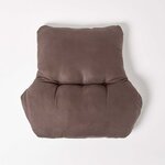 Coussin lombaire ergonomique en suédine  Chocolat - HOMESCAPES
