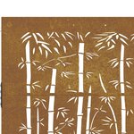 vidaXL Portail de jardin 105x80 cm acier corten design de bambou