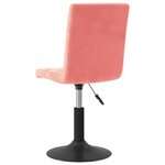 vidaXL Chaises pivotantes à manger lot de 6 rose velours