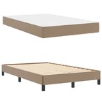 vidaXL Cadre de lit avec matelas Cappuccino 120 x 190 cm tissu