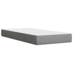 vidaXL Sommier à lattes de lit avec matelas gris clair 80x200 cm tissu