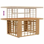 vidaXL Table de jardin relevable Naturel 100 x 55 x 37 cm