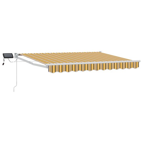 vidaXL Store rétractable manuel avec LEDs 3 5 x 2 m