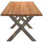 vidaXL Table à manger marron clair bois de chêne massif rectangulaire