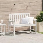 vidaXL Banc de jardin avec coussin Blanc 120 x 59 x 88cm Plastique