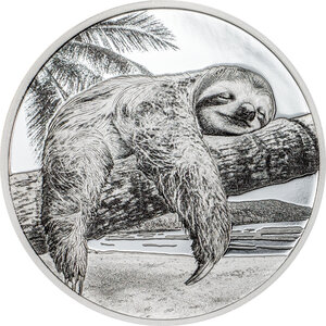 Monnaie SLOTH Seven Deadly Sins 1 Oz Argent 5$ Cook Islands 2026 (PRÉCOMMANDE)