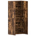 vidaXL Cabinet à chaussures Chêne fumé 80x35 5x180 cm Bois d'ingénierie