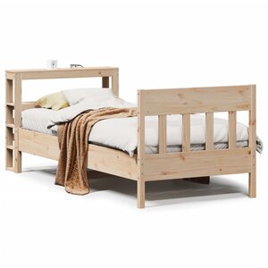 vidaXL Cadre de lit sans matelas 75x190 cm bois de pin massif