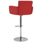 vidaXL Tabourets de bar lot de 2 rouge similicuir