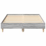 vidaXL Cadre de lit sans matelas sonoma gris 135x190 cm