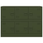 vidaXL Buffet vert olive 99x39x73 cm acier