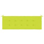 vidaXL Coussin de banc de jardin vert brillant 150x50x3cm tissu oxford