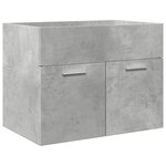 vidaXL Ensemble de meubles de salle de bain 3 Pièces gris béton