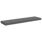 vidaXL Étagère murale flottante Gris brillant 90x23 5x3 8 cm MDF