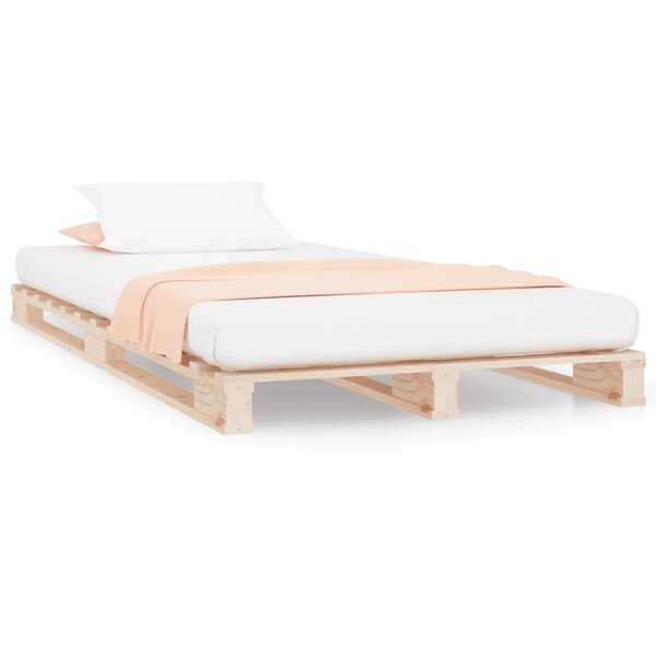 vidaXL Lit de palette 100x200 cm bois de pin massif