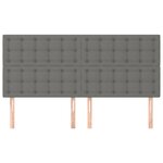 vidaXL Tête de lit Gris foncé 160x5x118/128 cm Tissu