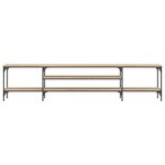 vidaXL Meuble TV chêne sonoma 201x35x45 cm bois d'ingénierie et fer