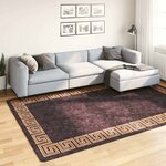 vidaXL Tapis lavable antidérapant 190x300 cm noir et doré