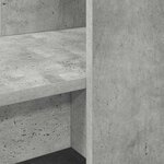 vidaXL Bureau Gris béton 122 x 67 x 145 cm Bois d'ingénierie