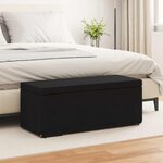 vidaXL Tabouret Noir 101 x 41 x 40 cm Tissu et bois stratifié