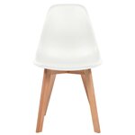 vidaXL Chaises à manger lot de 6 Blanc Plastique