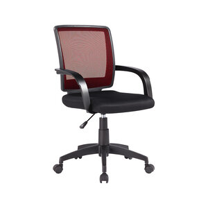 Q-connect chaise bureau rotative - Nylon maille - Max. supporte 120kg - Rouge