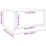 vidaXL Table basse gris béton 80x55 5x41 5 cm bois d'ingénierie