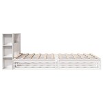 vidaXL Lit bibliothèque sans matelas blanc 140x190 cm bois massif